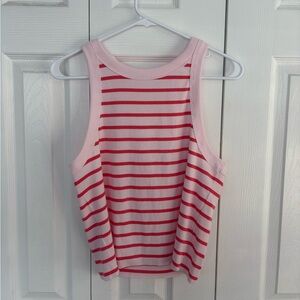 Kohl's Pink and Red Striped Tank Top